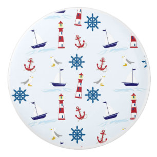 Bouton De Porte En Céramique Motif nautique