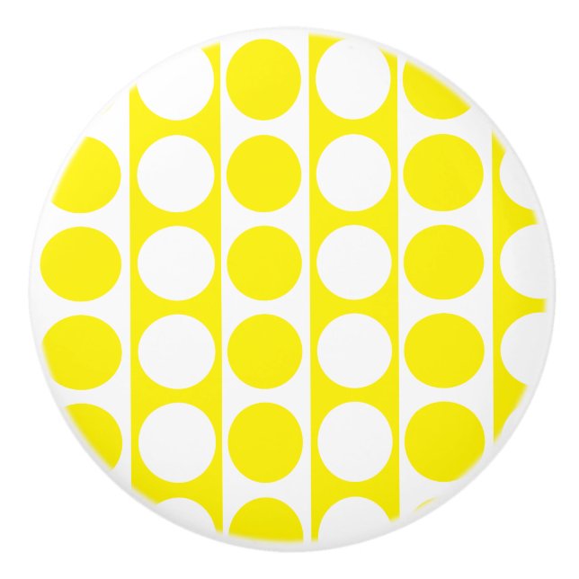 Bouton De Porte En Céramique Motif personnalisé point carré (Devant)