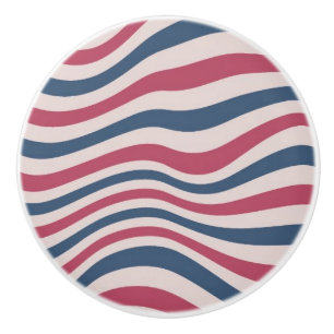 Bouton De Porte En Céramique Motif rayé 2