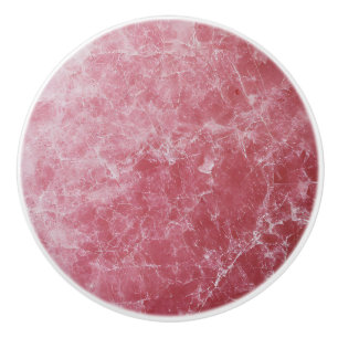 Bouton De Porte En Céramique Motif rose marbre
