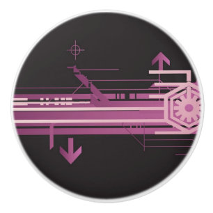 Bouton De Porte En Céramique Motif tramé technique