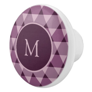 Bouton De Porte En Céramique Motif triangles