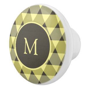 Bouton De Porte En Céramique Motif triangles