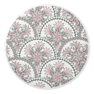 Bouton De Porte En Céramique Motif vintage de Centle