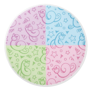 Bouton De Porte En Céramique motifs avec des serpents