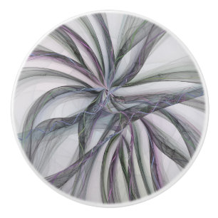 Bouton De Porte En Céramique Motions Filigree Moderne Abstrait pivotant Fractal