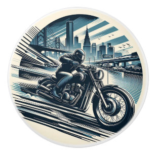 Bouton De Porte En Céramique Motocyclette élégante moto cross moto biker