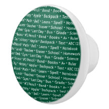 Mots de l'école Ceramic Knob