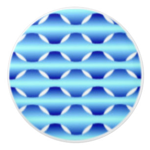Bouton De Porte En Céramique Mouillage en céramique d'art bleu