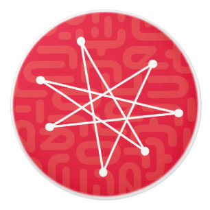 Bouton De Porte En Céramique Moyen-siècle moderne Noël atomique MCM MOD Star