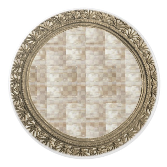 Bouton De Porte En Céramique Nacre (Devant)