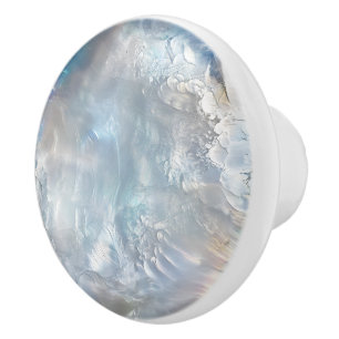 Bouton De Porte En Céramique Nacre Pearl Motif