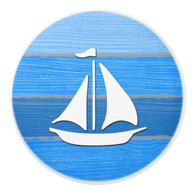 Bouton De Porte En Céramique Nautical themed design (Devant)