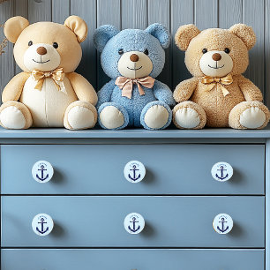 Bouton De Porte En Céramique Nautique, corde Ancre personnalisée