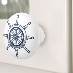 Bouton De Porte En Céramique Nautique Côte Blue Beach Maison Bateau Bateau Bate