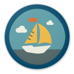 Bouton De Porte En Céramique Nautique, Vie Côtière, Voilier