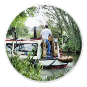 BOUTON DE PORTE EN CÉRAMIQUE NAVIRES