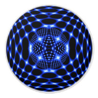 Neon bleu globe fractal