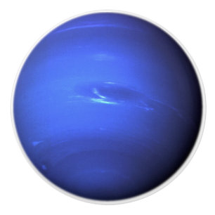 Bouton De Porte En Céramique Neptune Belle Bleue Planète du Système Solaire Poi