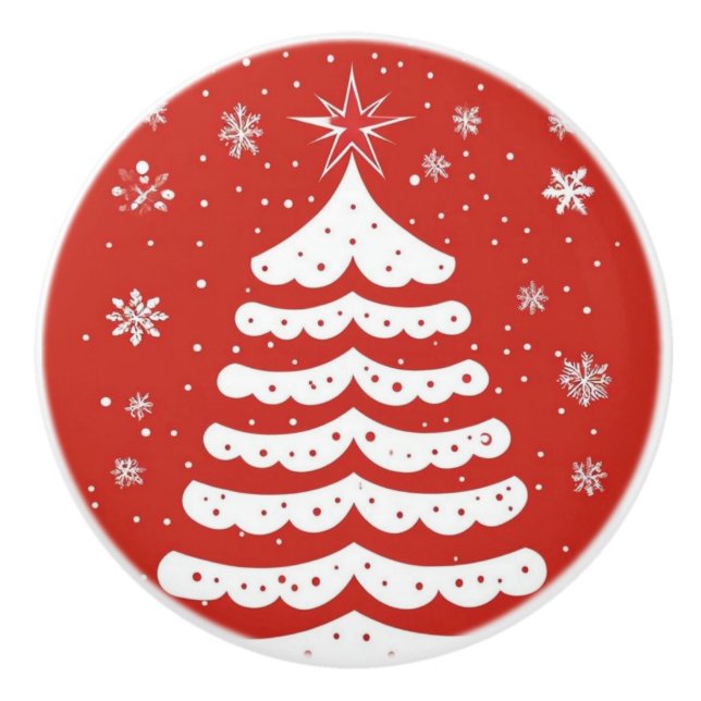 Bouton De Porte En Céramique Noël moderne (Devant)