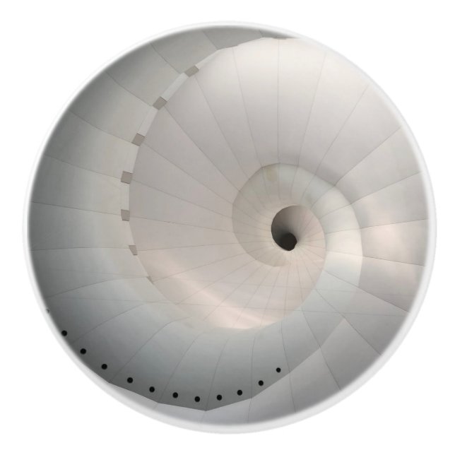 Bouton De Porte En Céramique Noeud en céramique blanc Iridescente/Mouche (Devant)