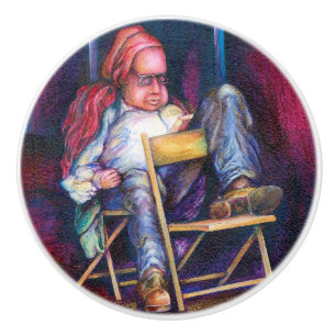 Bouton De Porte En Céramique Norman préfère dessiner dans son sommeil