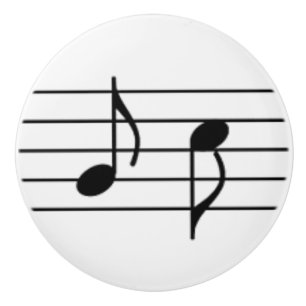 Bouton De Porte En Céramique Notation musicale - huitième notes ou tremblement