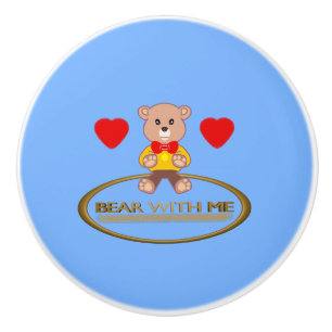 Bouton De Porte En Céramique Nounours Teddy