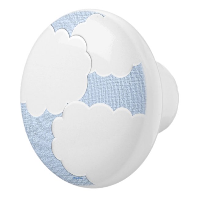 Bouton De Porte En Céramique Nuages dimensionnels (Droite)