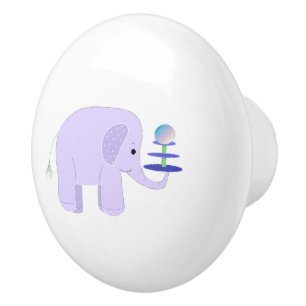 Bouton De Porte En Céramique Numéro d'équilibre d'éléphant