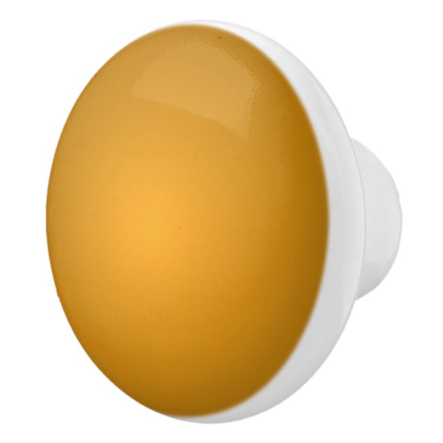 Bouton De Porte En Céramique Ocre Doré Tons Chauds Style Rustique (Droite)