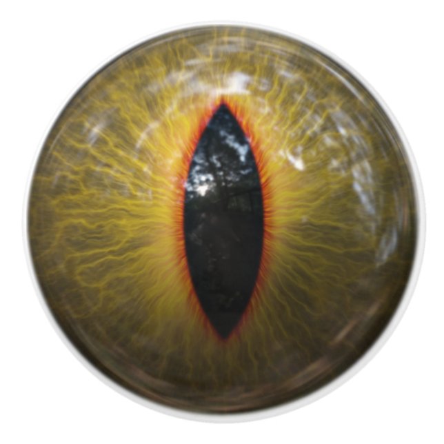 Bouton De Porte En Céramique Oeil de chat (Devant)