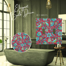 Oiseaux, Florales, Blues, Rouge