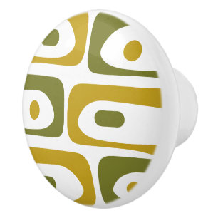 Bouton De Porte En Céramique Olive de moutarde minimaliste au piquet moderne du
