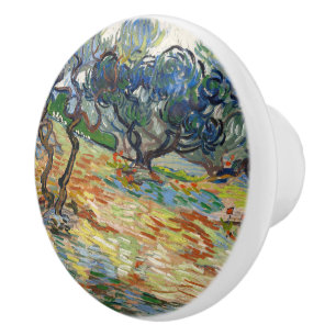 Bouton De Porte En Céramique Olive Trees par Vincent Van Gogh