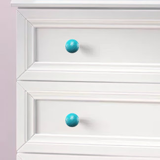 Bouton De Porte En Céramique Orb Motif Abstrait Turquoise