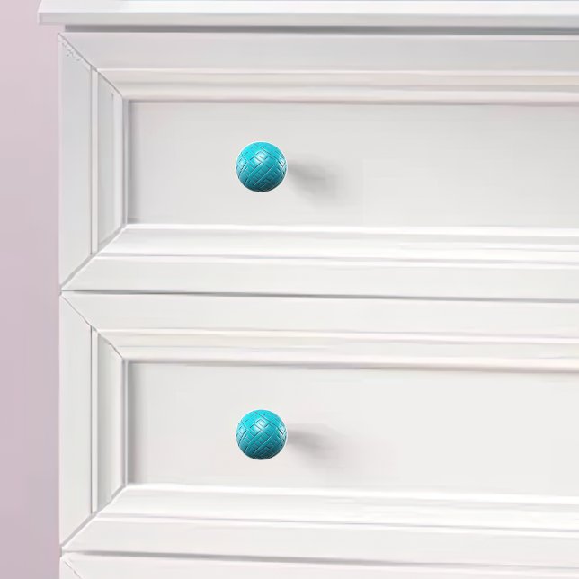 Bouton De Porte En Céramique Orb Motif Abstrait Turquoise (Créateur téléchargé)