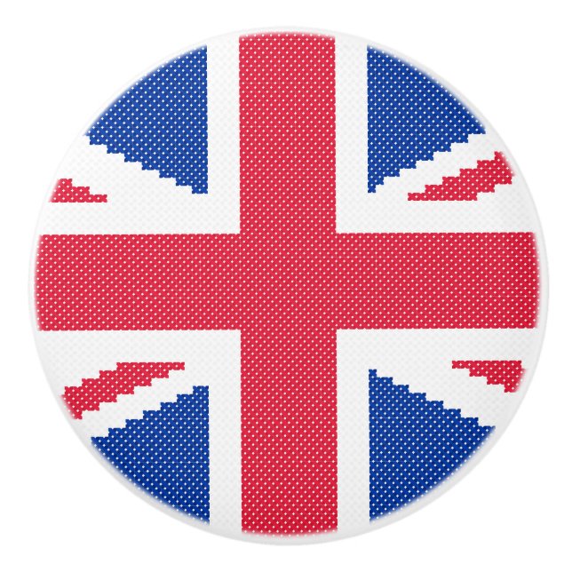 Bouton De Porte En Céramique Original cross-stitch design Union Jack (Devant)