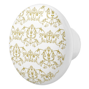 Bouton De Porte En Céramique Ornements dorés vintages + votre backgr. & idées