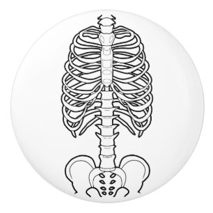 Bouton De Porte En Céramique Os effrayant Halloween