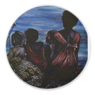 Bouton De Porte En Céramique Où est papa ? Île Harbour