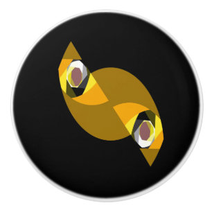 BOUTON DE PORTE EN CÉRAMIQUE OWL ABSTRAIT