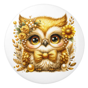 Bouton De Porte En Céramique OWLS EXTRAORDINAIRES - Lisez À Leur Sujet -