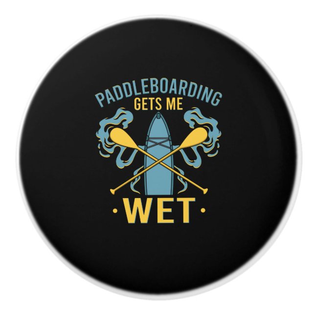 Bouton De Porte En Céramique Paddleboard (Devant)