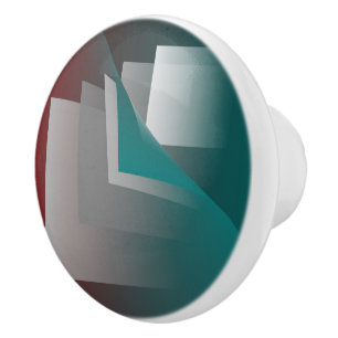 Bouton De Porte En Céramique Pages turquoises en gris bordeaux