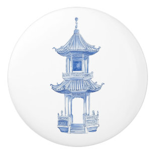Bouton De Porte En Céramique Pagode de style Chinois 4