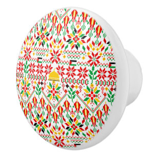Bouton De Porte En Céramique Palestine Tatreez Broderie traditionnelle