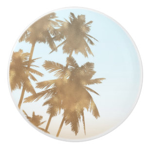 Bouton De Porte En Céramique Palms Palms ombre Palm Trees