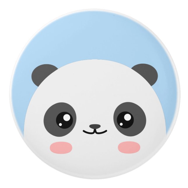 Bouton De Porte En Céramique Panda (Devant)