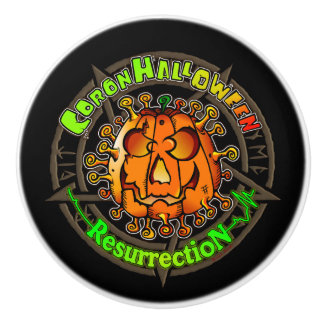 Bouton De Porte En Céramique Pandémique Halloween